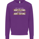 If Mud Aint Flying Motocross Biker 4X4 Kids Sweatshirt Jumper Purple