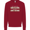If Mud Aint Flying Motocross Biker 4X4 Kids Sweatshirt Jumper Red