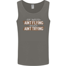 If Mud Aint Flying Motocross Biker 4X4 Mens Vest Tank Top Charcoal