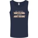 If Mud Aint Flying Motocross Biker 4X4 Mens Vest Tank Top Navy Blue