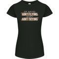 If Mud Aint Flying Motocross Biker 4X4 Womens Petite Cut T-Shirt Black