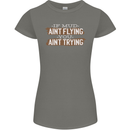 If Mud Aint Flying Motocross Biker 4X4 Womens Petite Cut T-Shirt Charcoal