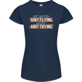 If Mud Aint Flying Motocross Biker 4X4 Womens Petite Cut T-Shirt Navy Blue
