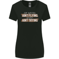 If Mud Aint Flying Motocross Biker 4X4 Womens Wider Cut T-Shirt Black