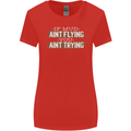 If Mud Aint Flying Motocross Biker 4X4 Womens Wider Cut T-Shirt Red