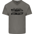 If Mud Aint Flying Motocross MotoX 4X4 Mens V-Neck Cotton T-Shirt Charcoal