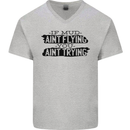 If Mud Aint Flying Motocross MotoX 4X4 Mens V-Neck Cotton T-Shirt Sports Grey