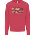 If Mud Aint Flying Motocross Scrambling 4X4 Kids Sweatshirt Jumper Heliconia