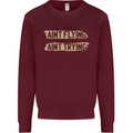 If Mud Aint Flying Motocross Scrambling 4X4 Kids Sweatshirt Jumper Maroon
