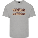 If Mud Aint Flying Motocross Scrambling 4X4 Kids T-Shirt Childrens Sports Grey