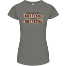 If Mud Aint Flying Motocross Scrambling 4X4 Womens Petite Cut T-Shirt Charcoal