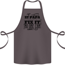If Papa Cant Fix It Fathers Day Tradesman Cotton Apron 100% Organic Dark Grey