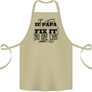 If Papa Cant Fix It Fathers Day Tradesman Cotton Apron 100% Organic Khaki