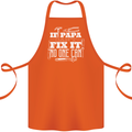If Papa Cant Fix It Fathers Day Tradesman Cotton Apron 100% Organic Orange