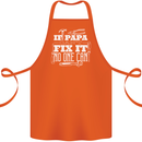 If Papa Cant Fix It Fathers Day Tradesman Cotton Apron 100% Organic Orange