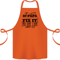 If Papa Cant Fix It Fathers Day Tradesman Cotton Apron 100% Organic Orange