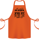 If Papa Cant Fix It Fathers Day Tradesman Cotton Apron 100% Organic Orange