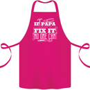 If Papa Cant Fix It Fathers Day Tradesman Cotton Apron 100% Organic Pink