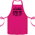 If Papa Cant Fix It Fathers Day Tradesman Cotton Apron 100% Organic Pink