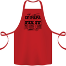 If Papa Cant Fix It Fathers Day Tradesman Cotton Apron 100% Organic Red