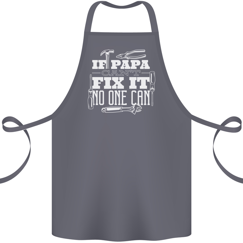 If Papa Cant Fix It Fathers Day Tradesman Cotton Apron 100% Organic Steel