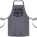 If Papa Cant Fix It Fathers Day Tradesman Cotton Apron 100% Organic Steel