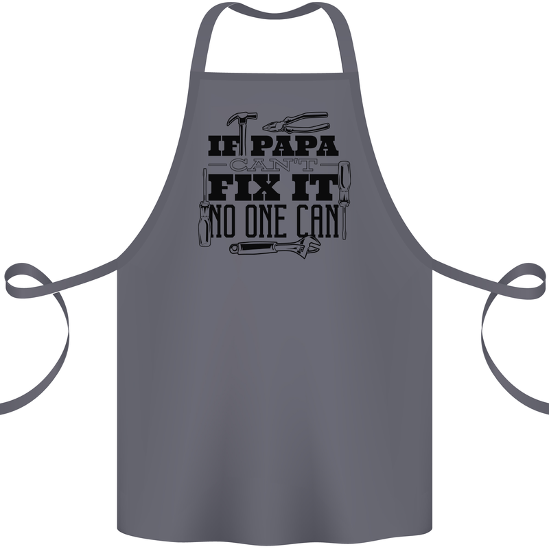 If Papa Cant Fix It Fathers Day Tradesman Cotton Apron 100% Organic Steel