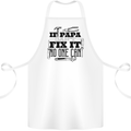 If Papa Cant Fix It Fathers Day Tradesman Cotton Apron 100% Organic White