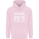 If Papa Cant Fix It Fathers Day Tradesman Mens 80% Cotton Hoodie Light Pink