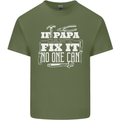 If Papa Cant Fix It Fathers Day Tradesman Mens Cotton T-Shirt Tee Top Military Green