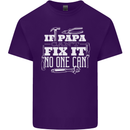 If Papa Cant Fix It Fathers Day Tradesman Mens Cotton T-Shirt Tee Top Purple