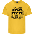 If Papa Cant Fix It Fathers Day Tradesman Mens Cotton T-Shirt Tee Top Yellow