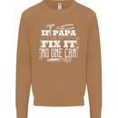 If Papa Cant Fix It Fathers Day Tradesman Mens Sweatshirt Jumper Caramel Latte