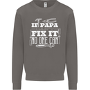 If Papa Cant Fix It Fathers Day Tradesman Mens Sweatshirt Jumper Charcoal