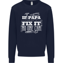 If Papa Cant Fix It Fathers Day Tradesman Mens Sweatshirt Jumper Navy Blue