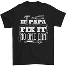 If Papa Cant Fix It Fathers Day Tradesman Mens T-Shirt Cotton Gildan Black