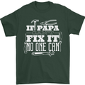 If Papa Cant Fix It Fathers Day Tradesman Mens T-Shirt Cotton Gildan Forest Green