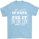 If Papa Cant Fix It Fathers Day Tradesman Mens T-Shirt Cotton Gildan Light Blue