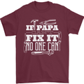 If Papa Cant Fix It Fathers Day Tradesman Mens T-Shirt Cotton Gildan Maroon