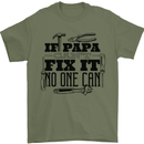 If Papa Cant Fix It Fathers Day Tradesman Mens T-Shirt Cotton Gildan Military Green