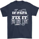If Papa Cant Fix It Fathers Day Tradesman Mens T-Shirt Cotton Gildan Navy Blue
