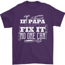 If Papa Cant Fix It Fathers Day Tradesman Mens T-Shirt Cotton Gildan Purple