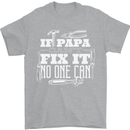 If Papa Cant Fix It Fathers Day Tradesman Mens T-Shirt Cotton Gildan Sports Grey