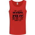 If Papa Cant Fix It Fathers Day Tradesman Mens Vest Tank Top Red