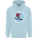 If Snowboarding Was Easy Call It Skiing Childrens Kids Hoodie Light Blue