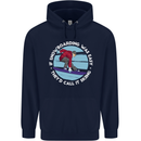 If Snowboarding Was Easy Call It Skiing Childrens Kids Hoodie Navy Blue