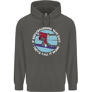 If Snowboarding Was Easy Call It Skiing Childrens Kids Hoodie Storm Grey