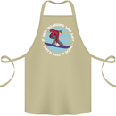 If Snowboarding Was Easy Call It Skiing Cotton Apron 100% Organic Khaki
