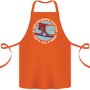 If Snowboarding Was Easy Call It Skiing Cotton Apron 100% Organic Orange