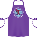 If Snowboarding Was Easy Call It Skiing Cotton Apron 100% Organic Purple